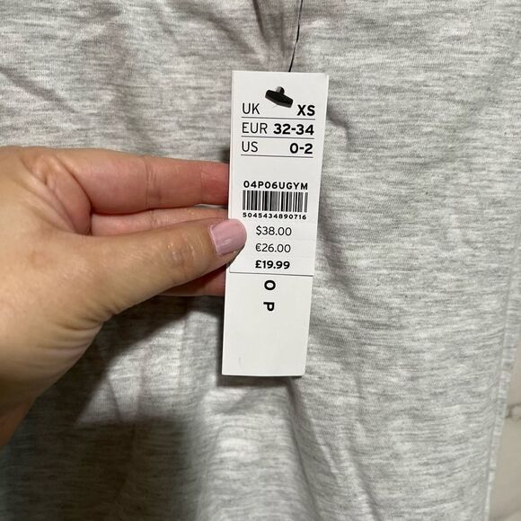 𝅺Topshop Tie Back tank Top sleeveless Heather Grey - Picture 5 of 10